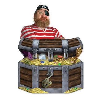 Pirate Theme Party Treasure Chest Stand Up 34"x24 5"
