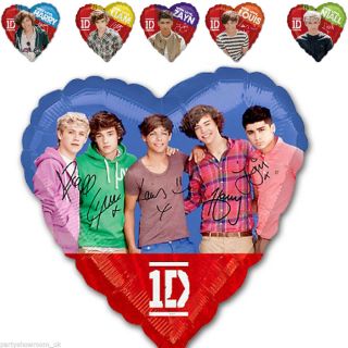 18" Official One Direction 1D Boy Band Party Heart Foil Balloons