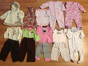 Lot Baby Girl Clothes 6 9 Months Summer Fall Winter Outfits Sleepers Dress
