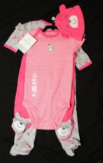 4 Piece Set 6 Month Size Baby Girl Clothes Outfit Carters New with Tags