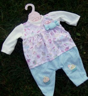 New on Hanger Baby Annabell Adorable Tea Party Romper 18" Doll Clothes Outfit