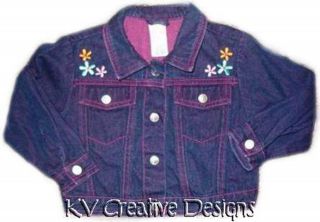 Gymboree Winter Sparkle Girls Denim Jean Jacket Coat 12 18 M Wonderland Vintage