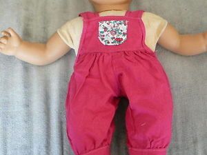 Build A Bear Pink Overall Doll Clothes Fit Bitty Baby 10" to 15" Handmade
