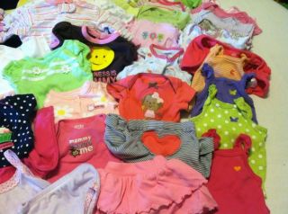 48 Piece Lot of Newborn Baby Girl Clothes Carter'S