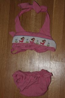 Smocked Gingham Girls Bathing Suit Size 12 Months 2T