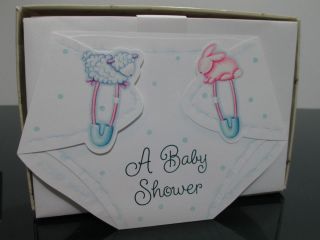 New Hallmark Baby Shower Invitation for A Boy Diaper Shaped Cards