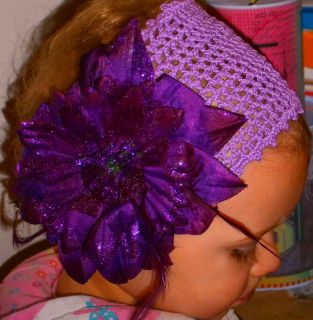 Baby Girl Crochet Flower Headwrap Headband