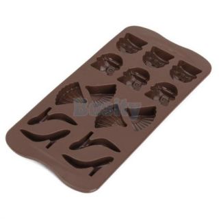 Silicone Chocolate Jelly Cake Candy Mold Tray Modern Party Food Maker