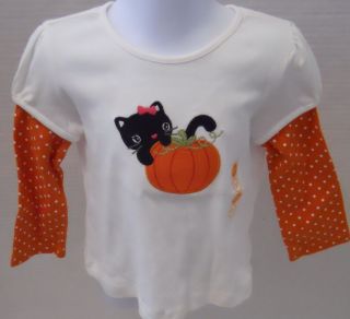Gymboree Girl's Butterfly Girl Black Cat Halloween Shirt Sizes 2T 3T 4T 5T