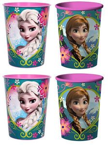 Disney Princess Frozen 4 Plastic Cups 16oz Birthday Party Supplies Decor