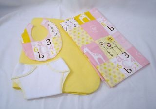 Layette Set for American Girl Bitty Baby Doll Blanket Bib Diaper