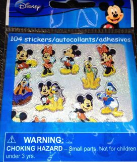 104 Disney Mickey Mouse Friends Stickers Party Favors Teacher Supply Rewards
