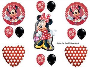 Minnie Mouse Birthday Party Balloons Decorations Supplies Red Mad Daisy Baby