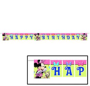 Disney Minnie Mouse Happy Birthday Banner Party Supplies Party Decorations