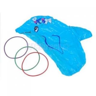 Inflatable Dolphin Ring Toss Pool Party Game w 3 Hoop