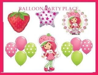 Strawberry Shortcake Pink Lime Polka Dot Birthday Party Supplies Balloons XL GR8