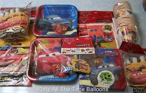 Disney Cars 2 The Movie 3 D Birthday Party Supply Kit for 16 with Blowouts XTRAS