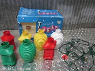 Noma Party String Lights Patio Camping RV Lanterns New Old Stock Blowmold Retro