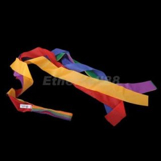 12pcs Handheld Rainbow Dance Ribbon Stage Props Toys for Children Multi Colored