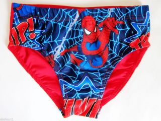 Spiderman Kids Boys Childs Toddler Swimsuits Boxers Trunks Briefs Size 2 7T