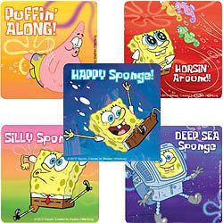 15 Spongebob Squarepants Stickers Kids Birthday Party Goody Bag Favors Supply