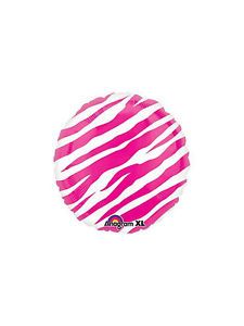 Hot Pink Zebra Print Balloon Each Birthday Party Supplies