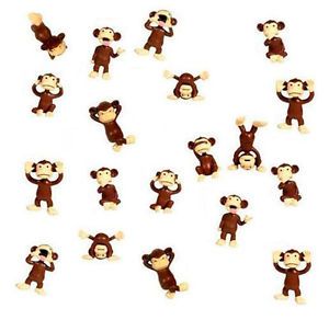 Monkey Toys Pack of 9 Party Favors Supplies Baby Shower Theme Decorations
