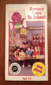 Barney Goes Back to School VHS Vtg 1989 Educational Preschool Kids