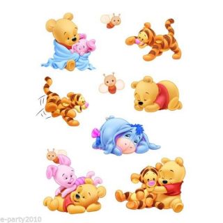 Baby Winnie The Pooh Temporary Tattoos Disney Birthday Party Supplies Piglet