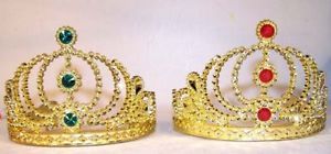2 Gold Crown Tiara Costume Party Favors Supplies Hat