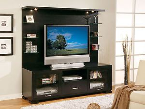Allie 75" Contemporary Wenge TV Entertainment Center Wall Living Room Furniture