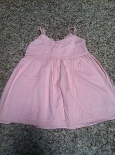 Girls Baby Gap Summer Eyelet Tank Dress 4T Lovely Pink Pearl