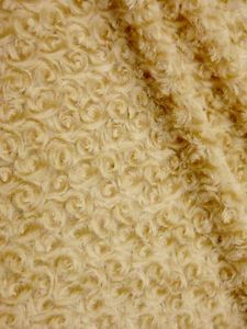 Golden Brown Faux Fur Swirl Rosette Fabric 70"w Dress Decor Table Doll Cloth