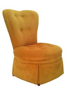 Low Sitting Vintage Vanity Dressing Chair Hollywood Regency Retro Boudoir