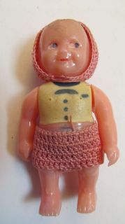 Vintage Renwal Dollhouse Family People Miniature Baby Boy Doll No 8 with Clothes