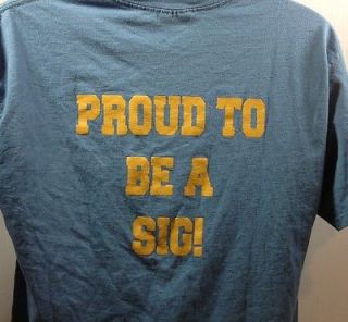 Sigma Chi Greek Fraternity 1855 Proud to Be A Sig Blue T Shirt Large