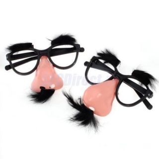 Plastic Nose Mustache Funny Style Clown Glasses Party Trick Props Necessity New