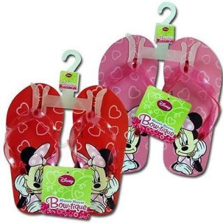 Disney Minnie Mouse Kids Girls Thong Flip Flops Beach Sandals 2 Pair