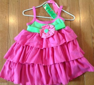 Mud Pie Little Sprout Collection Flower Ruffle Sun Dress Size 2T 3T Easter