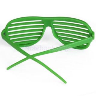 5X 80's 90's Green Shutter Shade Sunglasses Fun Sunglasses Rock Party Favor