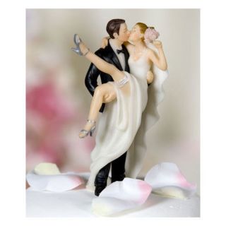 "Over The Threshold" Wedding Bride and Groom Cake Toppers Funny Cake Toppers