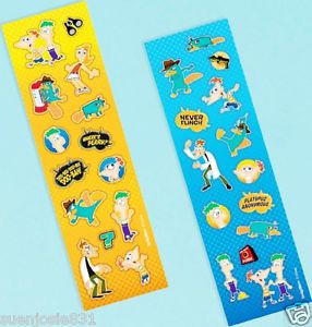 Disney Phineas and Ferb Agent P Stickers Party Favor Supplies 8 Sheets
