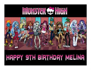 Monster High Edible Party Cake Topper Cake Image Sheet