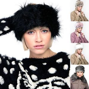 New Ladies Girls Faux Fur Wrap Headband Head Band Warmer Winter Hat Ear Muffs