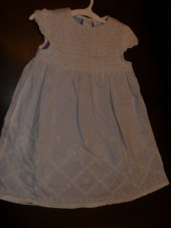 2 2T Jane Seymour Smocked Purple White Dress Embroidery