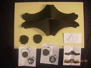 New Foam Pirate Hat and Eye Patch Craft Kit with Instructions