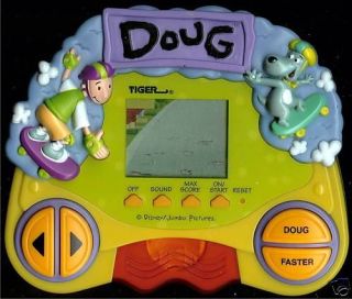 1990s Tiger Doug Nickelodeon Cartoon Electronic Handheld LCD Toy Arcade Game
