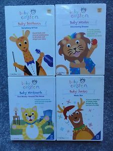 4 Baby Einstein Collection Lot DVD Kid Educational Toddler Little Disney Bach