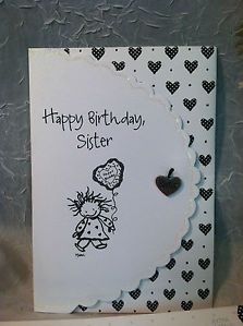 New Blue Mountain Arts Greeting Card Charm Happy Birthday Sister "I Love You"