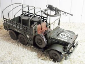 Vintage Hand Made Metal Art Bar Decor Car Model 1 16 WWII Dodge Willy Jeep Truck